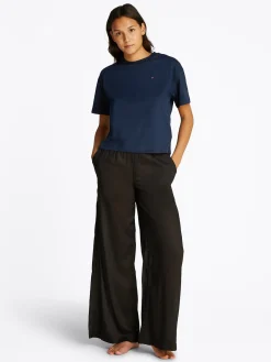 Damen Tommy Hilfiger Pyjama Shirt Kurzarm