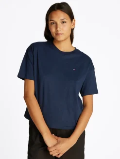 Damen Tommy Hilfiger Pyjama Shirt Kurzarm
