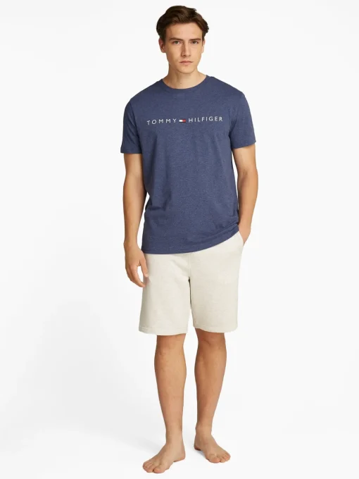 Herren Tommy Hilfiger Pyjama Shirt Kurzarm