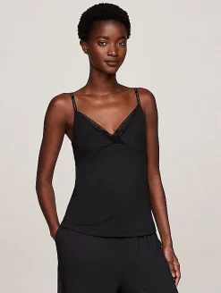 Damen Tommy Hilfiger Pyjama-Cami-Top mit Spitzenbesatz