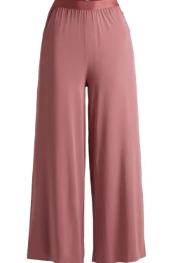 Damen Boss Pyjama-Hose aus Stretch-Modal mit Logo am Bund