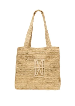 Damen Marc O´Polo Raffia-Shopper mit gesticktem Logo