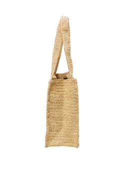 Damen Marc O´Polo Raffia-Shopper mit gesticktem Logo