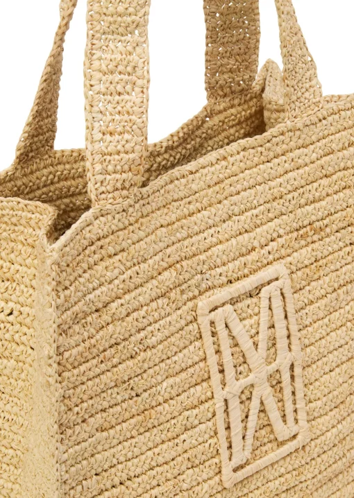 Damen Marc O´Polo Raffia-Shopper mit gesticktem Logo