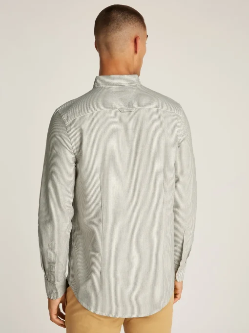 Herren Tommy Jeans Regular Fit gestreiftes Popeline-Hemd