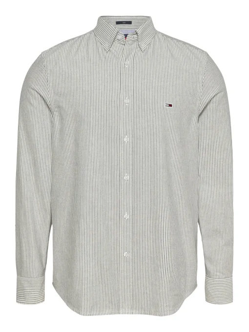 Herren Tommy Jeans Regular Fit gestreiftes Popeline-Hemd