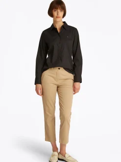 Damen Tommy Hilfiger Regular Fit Hemd aus Popeline