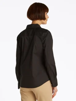 Damen Tommy Hilfiger Regular Fit Hemd aus Popeline
