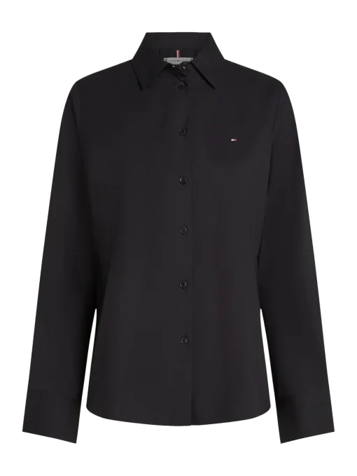 Damen Tommy Hilfiger Regular Fit Hemd aus Popeline
