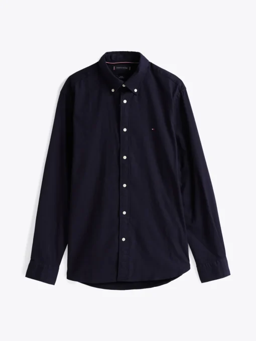 Herren Tommy Hilfiger Regular Fit Hemd mit aufgestickter Flag