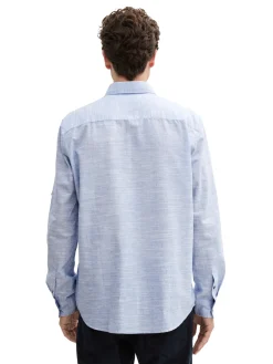 Herren Tom Tailor Regular Fit Hemd mit Turn-up-Funktion
