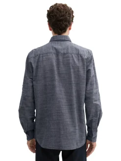 Herren Tom Tailor Regular Fit Hemd mit Turn-up-Funktion