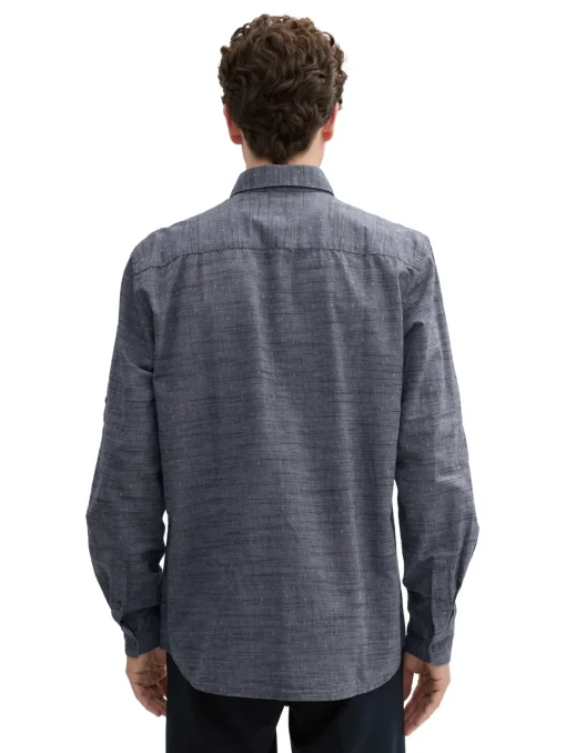 Herren Tom Tailor Regular Fit Hemd mit Turn-up-Funktion