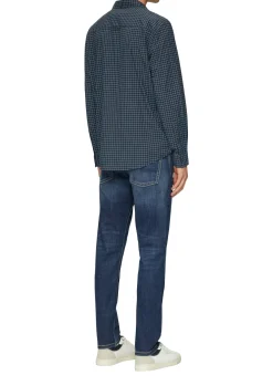 Herren s.Oliver Regular Fit: Kariertes Hemd aus Baumwollstretch mit Brusttasche