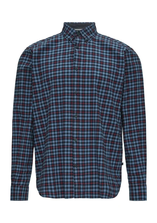 Herren s.Oliver Regular Fit: Kariertes Hemd mit Button-Down-Kragen