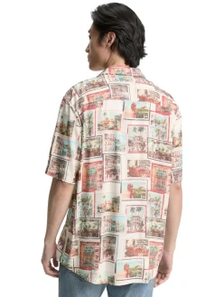 Herren Tom Tailor Regular Fit Kurzarmhemd im Hawaii-Look