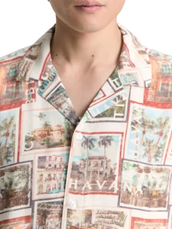 Herren Tom Tailor Regular Fit Kurzarmhemd im Hawaii-Look