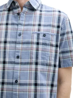 Herren Tom Tailor Regular Fit Kurzarmhemd mit Karomuster