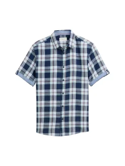 Herren Tom Tailor Regular Fit Kurzarmhemd mit Karomuster