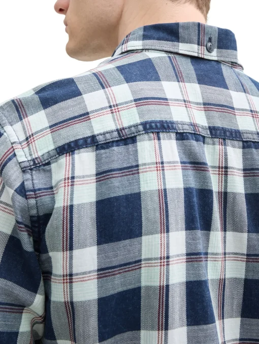 Herren Tom Tailor Regular Fit Kurzarmhemd mit Karomuster