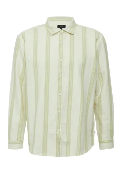 Herren QS Regular Fit: Streifenhemd mit Strukturoptik