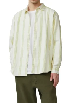 Herren QS Regular Fit: Streifenhemd mit Strukturoptik