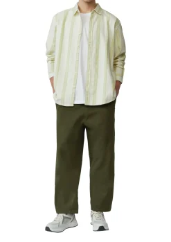 Herren QS Regular Fit: Streifenhemd mit Strukturoptik