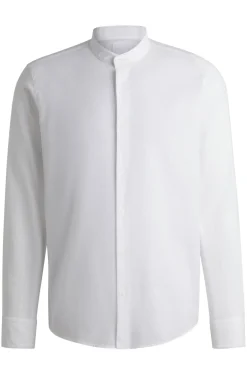 Herren Boss Regular-Fit Hemd mit Stehkragen