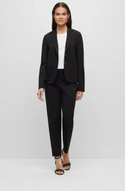 Damen Boss Regular-Fit Hose mit konischem Beinverlauf