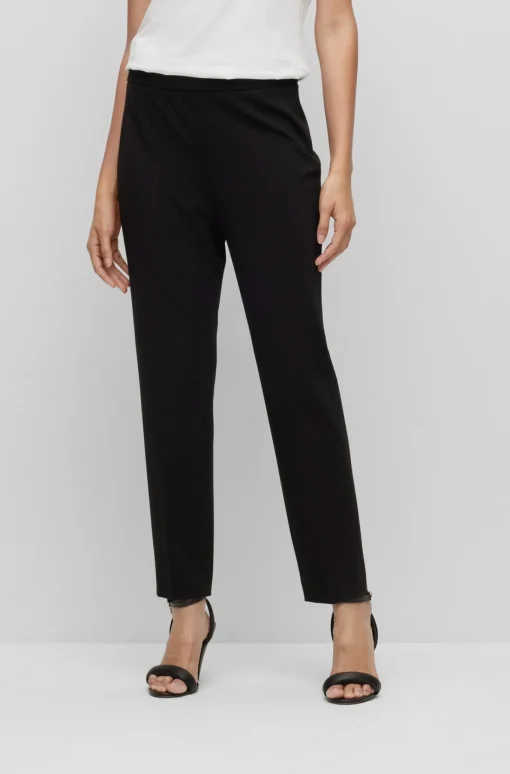 Damen Boss Regular-Fit Hose mit konischem Beinverlauf