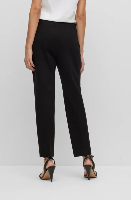 Damen Boss Regular-Fit Hose mit konischem Beinverlauf