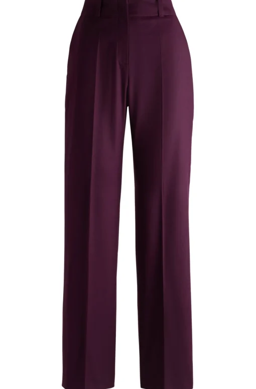Damen Hugo Red Regular-Fit Hose mit weitem Beinverlauf