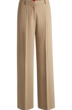 Damen Hugo Red Regular-Fit Hose mit weitem Bein