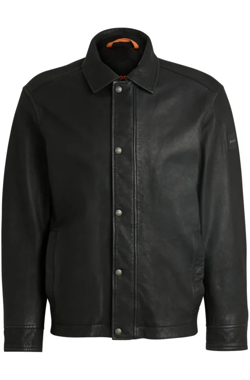 Herren Boss Orange Regular-Fit Jacke aus Leder