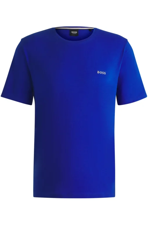 Herren Boss Regular-Fit T-Shirt aus Stretch-Baumwolle mit Logo-Stickerei