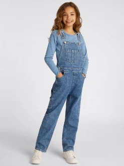 Kinder Tommy Hilfiger Relaxed Fit Carpenter-Jeans-Latzhose