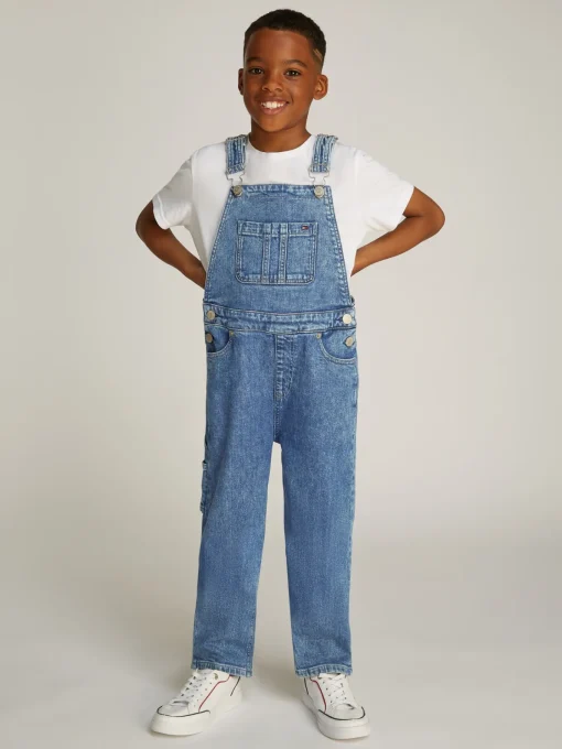 Kinder Tommy Hilfiger Relaxed Fit Carpenter-Jeans-Latzhose