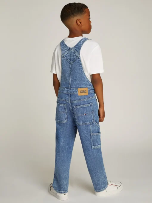 Kinder Tommy Hilfiger Relaxed Fit Carpenter-Jeans-Latzhose