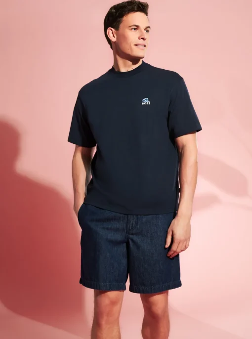 Herren Boss Orange Relaxed Fit Denim Shorts