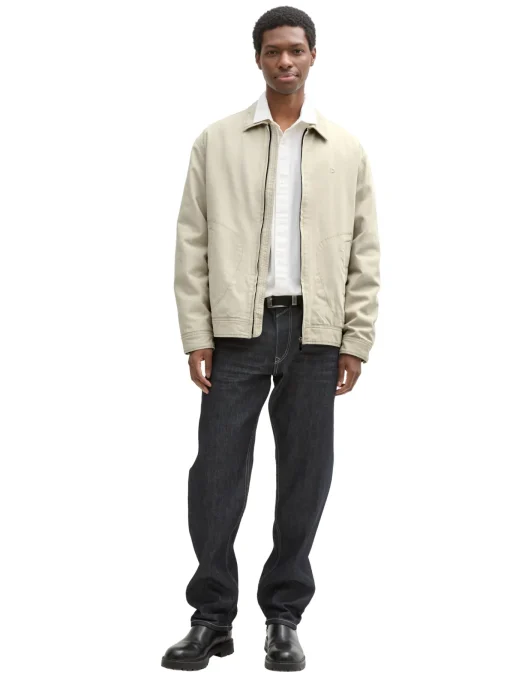 Herren Tom Tailor Denim Relaxed Fit Jacke aus Baumwolle