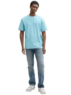 Herren Tom Tailor Denim Relaxed Fit Jacquard T-Shirt
