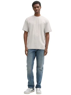 Herren Tom Tailor Denim Relaxed Fit Jacquard T-Shirt