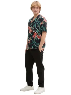 Herren Tom Tailor Denim Relaxed Fit Kurzarmhemd
