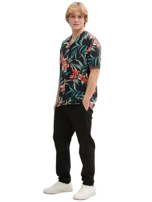Herren Tom Tailor Denim Relaxed Fit Kurzarmhemd