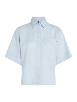 Damen Tommy Hilfiger Relaxed Fit Leinen Bluse