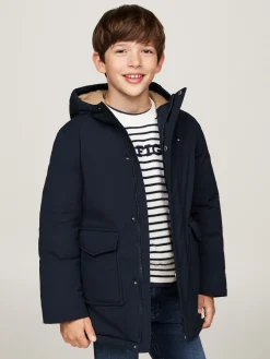 Kinder Tommy Hilfiger Relaxed Fit Parka mit Kapuze