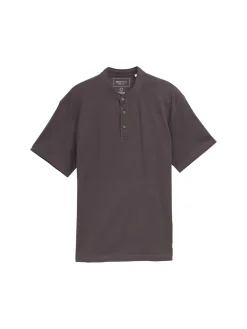Herren Tom Tailor Denim Relaxed Fit Poloshirt mit Stehkragen