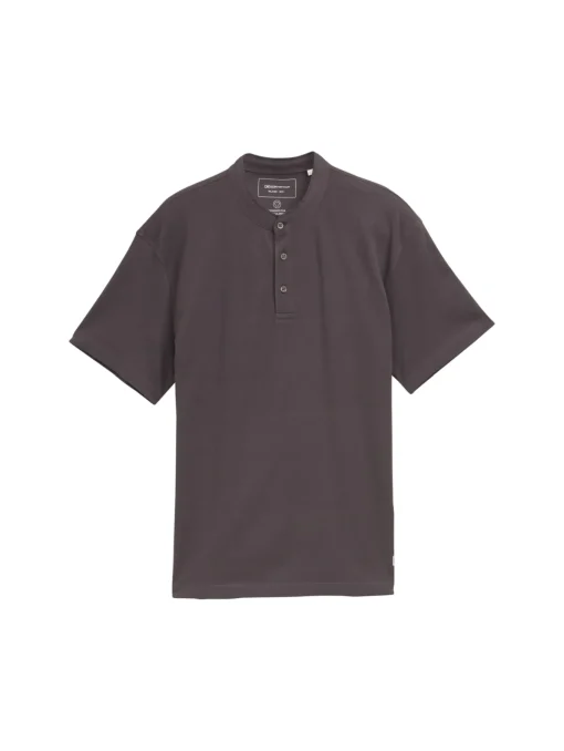 Herren Tom Tailor Denim Relaxed Fit Poloshirt mit Stehkragen