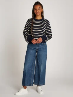 Damen Tommy Hilfiger Relaxed Fit Pullover mit Raglanärmeln