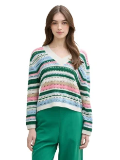 Damen Tom Tailor Denim Relaxed Fit Strickpullover